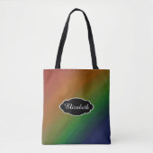 Rainbow Ombre | Vlag Abstract met een oude kleurri Tote Bag (Voorkant)