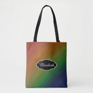 Rainbow Ombre   Vlag Abstract met een oude kleurri Tote Bag