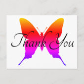Rainbow Ombre vlinder silhouet dank u Briefkaart (Voorkant)
