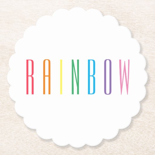 RAINBOW - Onderzetters voor rond papier (Voorkant)