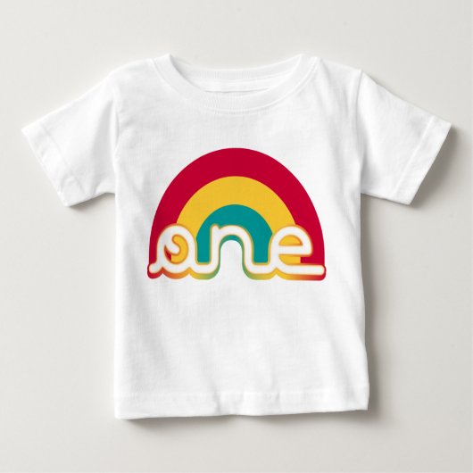 Rainbow One Birthday T-shirt (Voorkant)