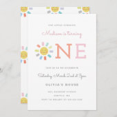 Rainbow One Kind - Uitnodiging op verjaardag (Voorkant / Achterkant)