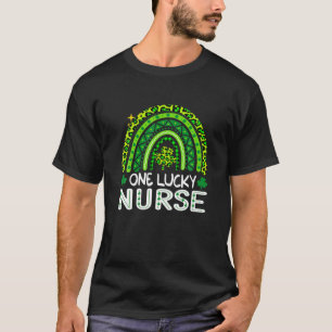 Rainbow One Lucky Nurse Scrub RN ICU T-shirt