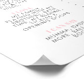 Rainbow ONEderful Girls 1e verjaardag Milestone Poster (Hoek)