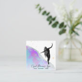 *~* Rainbow Opal Goddess Celestial Mystical Blue Vierkante Visitekaartje (Staand voorkant)