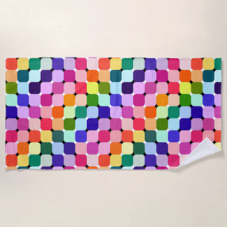 Rainbow Optische Illusie Helder Kussen Funky Strandlaken