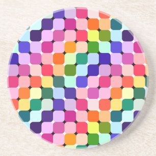 Rainbow Optische Illusie Helder Kussen Funky Zandsteen Onderzetter