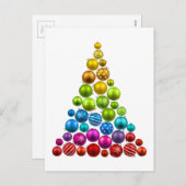 Rainbow Ornament kerstboom Feestdagenkaart (Voorkant / Achterkant)