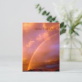 rainbow over de muntains briefkaart (Staand voorkant)