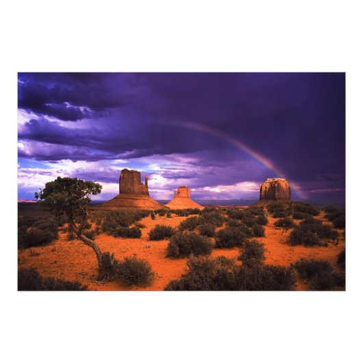 Rainbow over Monument Valley Photo Print Foto Afdruk (Voorkant)
