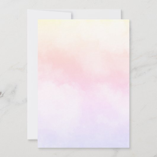 Rainbow Owl 1st Birthday Uitnodiging (Achterkant)