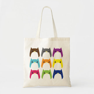Rainbow Owl Canvas tas