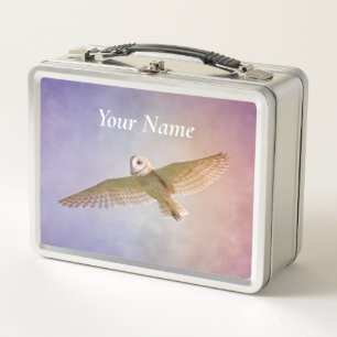 Rainbow Owl Lunchbox - Jouw naam toevoegen