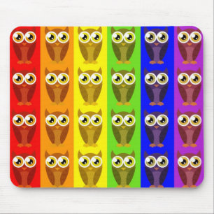 Rainbow Owls Mousepad Muismat