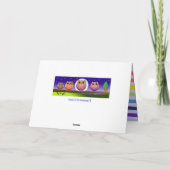 Rainbow Owns Birthday personnalisé Carte texte (Dos)