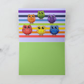 Rainbow Owns Birthday personnalisé Carte texte (Intérieur)