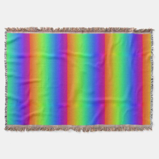 Rainbow Paars Red Oranje Yellow Green Blue Art Deken (Voorkant)