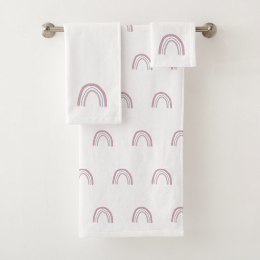 Rainbow Painbow Pattern Towel Set Bad Handdoek (Insitu)