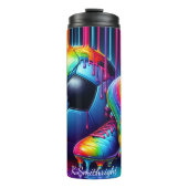 Rainbow Paint Drip Soccer Gear Thermosbeker (Voorkant)