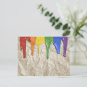 RAINBOW PAINT DRIPPINGS —.png Briefkaart (Staand voorkant)