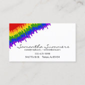 Rainbow Paint Drips Painter Designer Custom Visitekaartje (Achterkant)