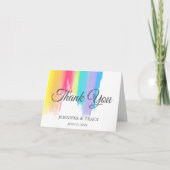 Rainbow Paint frappe le Carte de remerciements Mar (Devant)