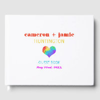 Rainbow Paint Heart Gay Lesbische bruiloft