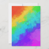 Rainbow Paint Heart Gay Lesbische bruiloft Kaart (Achterkant)