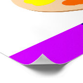 Rainbow Paint Palette Art Birthday Party Banner Poster (Hoek)