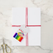 Rainbow Paint Palette Art Verjaardagsfeest Cadeaulabel (Met Touw)