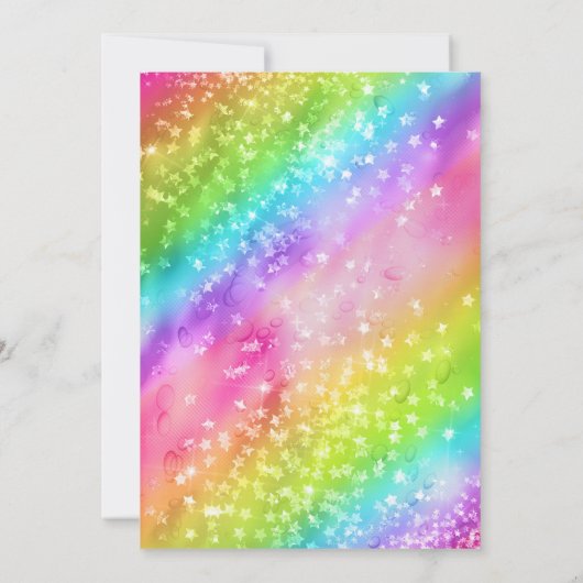 Rainbow Paint Party Anniversaire Invitation (Dos)