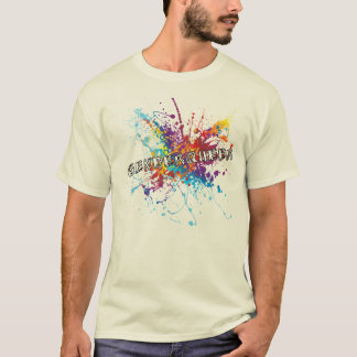 Rainbow Paint Splash Genderqueer T-Shirt