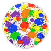 Rainbow Paint Splash Lade Trek Keramische Knoppen (Voorkant)