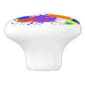 Rainbow Paint Splash Lade Trek Keramische Knoppen (Zijkant)