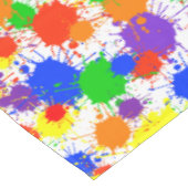 Rainbow Paint Splash Party tafelkleed (Gekanteld)