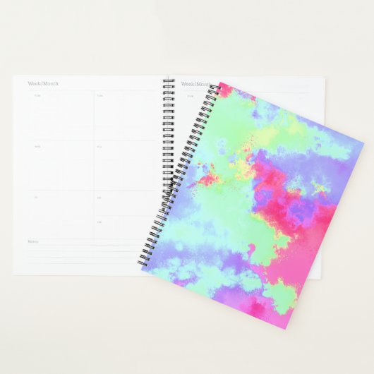 Rainbow Paint Splat, effet rose bleu vert (Devant avec enveloppe)