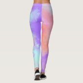 Rainbow Paint Splatter, effect Leggings (Achterkant)