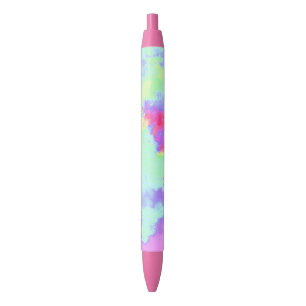 Rainbow Paint Splatter, effect Zwarte Inkt Pen