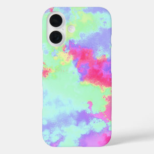 Rainbow Paint Splatter iPhone 16 Coque