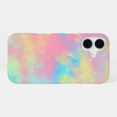 Rainbow Paint Splatter iPhone 16 Coque (Verso Horizontal)