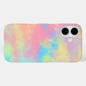 Rainbow Paint Splatter iPhone 16 Coque (Verso (horizontal))
