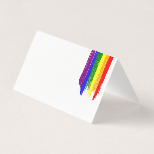 Rainbow Paint Strokes Heart Initials Gay Mariage (Back)