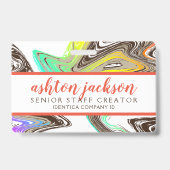 rainbow paint strokies COMPANY ID BADGE (Arrière)