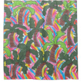 Rainbow Palm Tree Imprimer rideau de douche (Devant)
