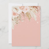 Rainbow Pampas Grass Girl Baby shower Invitation (Dos)