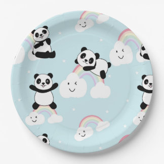 Rainbow Panda Paper Borden Papieren Bordje