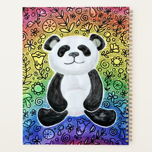 Rainbow Panda Planner (Achterkant)