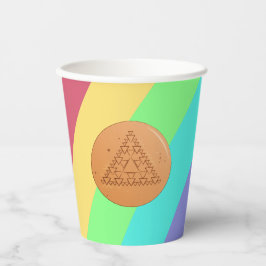 Rainbow Paper Cup spel Dalgona Meerdere Driehoek Papieren Bekers
