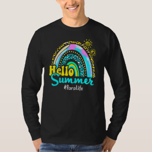 Rainbow Paraprofessional off Duty Hallo Summer Vib T-shirt