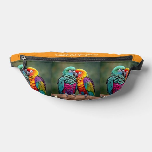 "Rainbow Parrot Bliss" Heuptasje (Liggend)